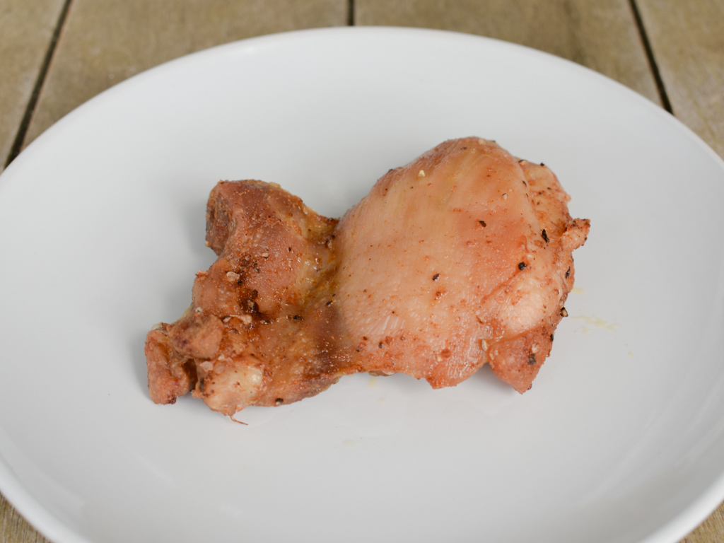 Roasted chicken thigh, no skin