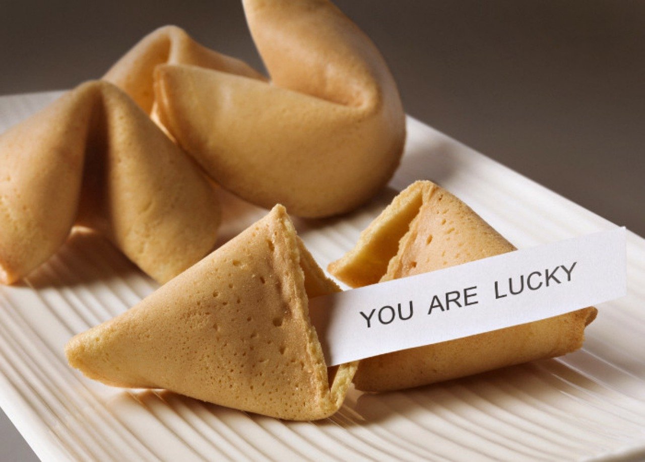 fortune cookies with phrase "you are lucky"