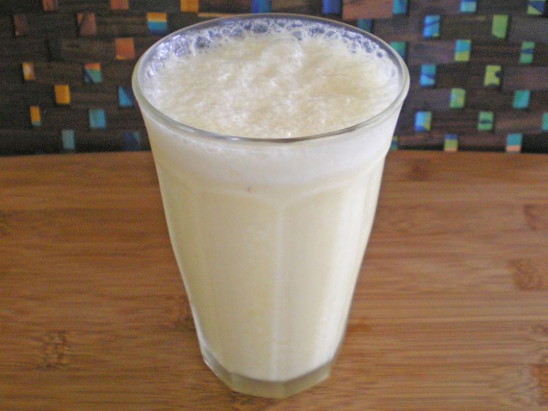 healthy apple banana orange whip