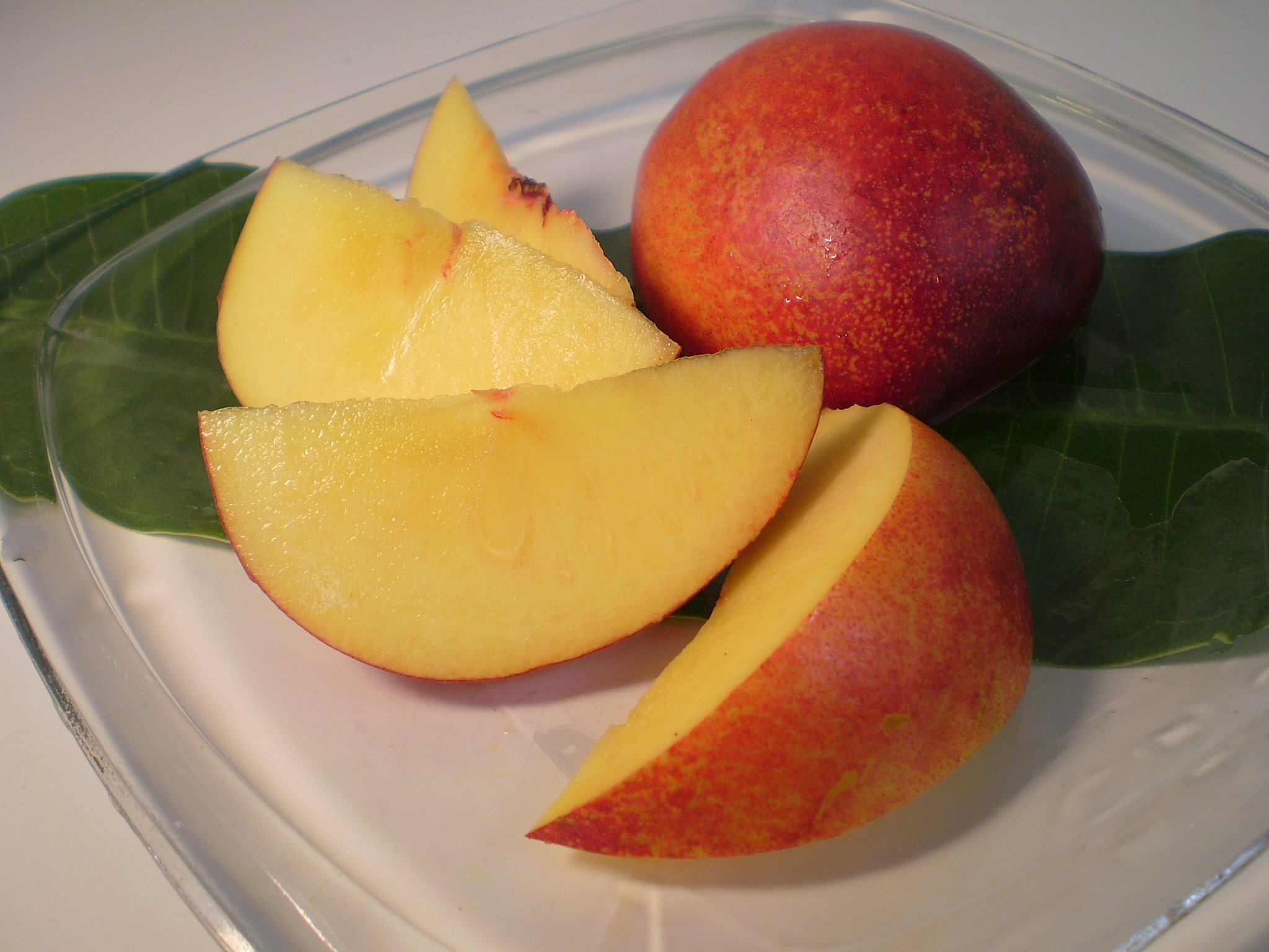 nectarines, sliced and whole