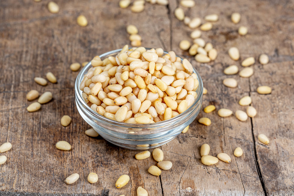 pine nuts in a bowl