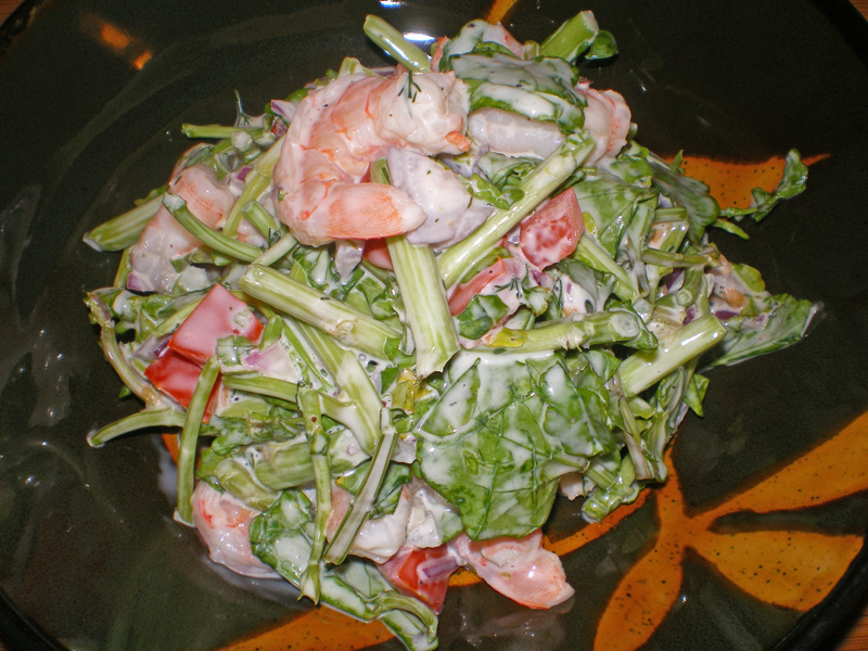 shrimp and watercress salad
