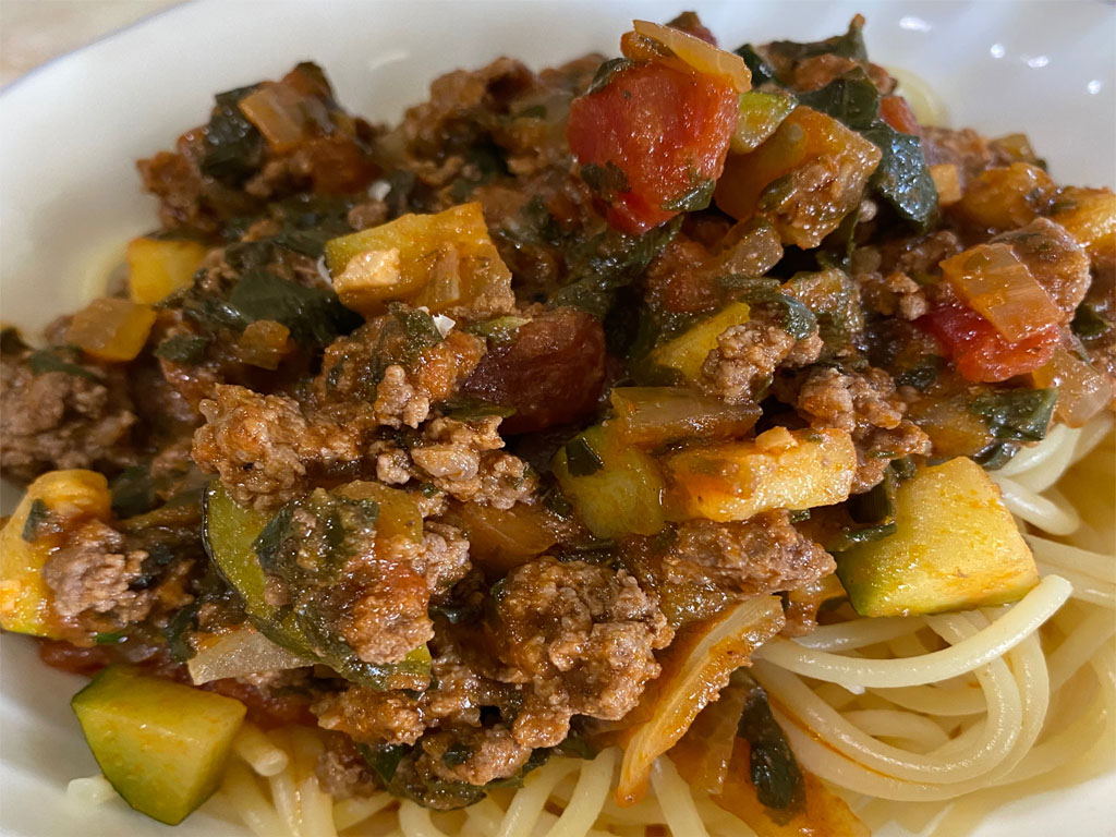 Baked Lūʻau Spaghetti